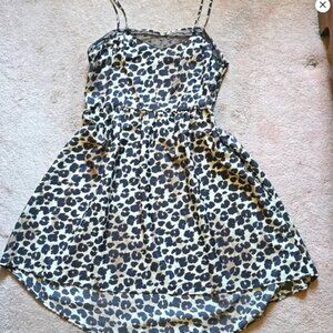 Leopard Print Spaghetti Strap Summer Dress Size XL